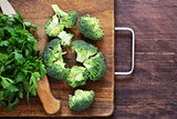 Fresh green broccoli vegetable healthy eating