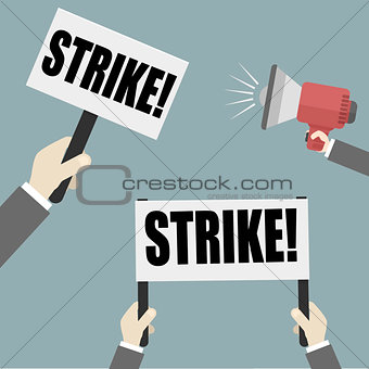 Signboards Strike concept