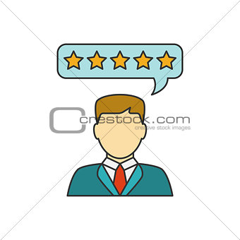 Customer reviews line icon