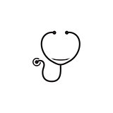 Stethoscope and Medical Services Icon.