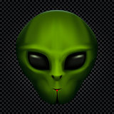 alien in transparent dark