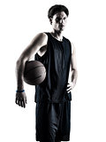 basketball player man isolated silhouette shadow