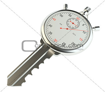 Key with stopwatch