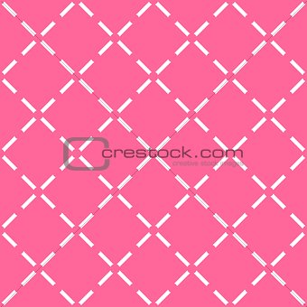 Tile pink and white vector pattern