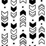 Seamless hand drawn geometric tribal pattern. Vector navajo design.