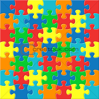 Background with joined puzzle pieces