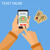 online cinema ticket order concept