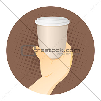 Paper Coffee Cup in Hand