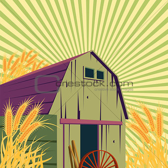 Farm rural scene
