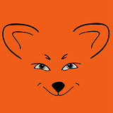 Fox red head animal Sly eyes.