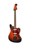 Vintage electric rock guitar in color