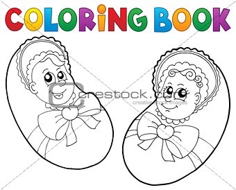 Coloring book baby theme image 6
