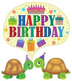 Happy birthday theme with turtles 1