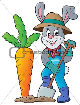 Rabbit gardener theme image 1