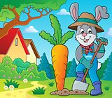 Rabbit gardener theme image 2