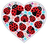Valentine ladybugs theme image 1