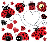 Valentine ladybugs theme image 2