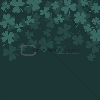 Clover trefoil dark green card background.