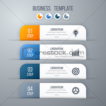 Modern infographics template with 4 options.