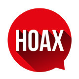 Hoax Warning speech bubble