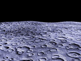surface of the moon 3D illustration