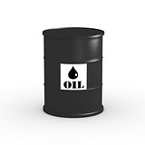 Oil Barrel  on white background 3D illustration