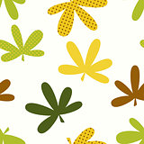 Abstract Natural Leaves Seamless Pattern Background