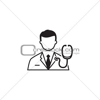 Doctor and Medical Services Icon. Flat Design.