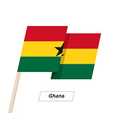 Ghana Ribbon Waving Flag Isolated on White. Vector Illustration.