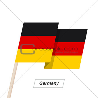 Germany Ribbon Waving Flag Isolated on White. Vector Illustration.