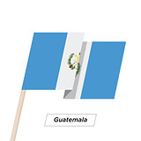 Guatemala Ribbon Waving Flag Isolated on White. Vector Illustration.