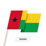 Guinea Ribbon Waving Flag Isolated on White. Vector Illustration.
