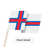 Faroe Islands Ribbon Waving Flag Isolated on White. Vector Illustration.