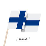 Finland Ribbon Waving Flag Isolated on White. Vector Illustration.