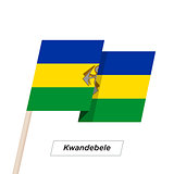 Kwandebele Ribbon Waving Flag Isolated on White. Vector Illustration.