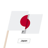 Japan Ribbon Waving Flag Isolated on White. Vector Illustration.