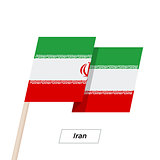 Iran Ribbon Waving Flag Isolated on White. Vector Illustration.
