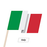 Italy Ribbon Waving Flag Isolated on White. Vector Illustration.