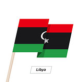 Libya Ribbon Waving Flag Isolated on White. Vector Illustration.