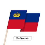 Liechtenstein Ribbon Waving Flag Isolated on White. Vector Illustration.