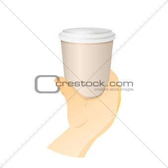 Paper Coffee Cup in Hand