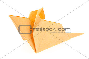 Orange mouse of origami.