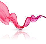 Abstract pink color wave design element.
