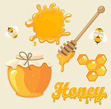 Honey, vector illustration.