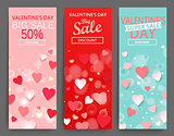 Sale header for Happy Valentines Day celebration.