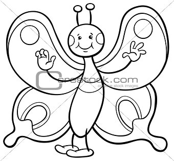 butterfly character coloring page