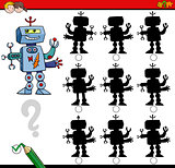 shadow differences game with robot