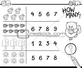 counting activity coloring page