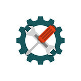Technical support flat icon