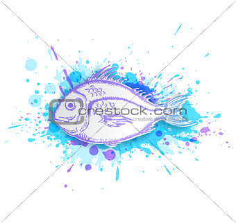 Fish on a blue background